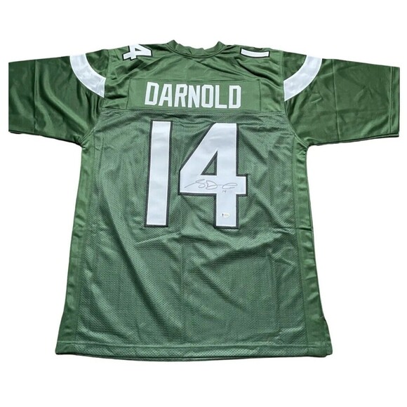 SAM DARNOLD Green New York Jets Autographed Jersey #14 Beckett WB81081 QB JETS - Picture 1 of 12